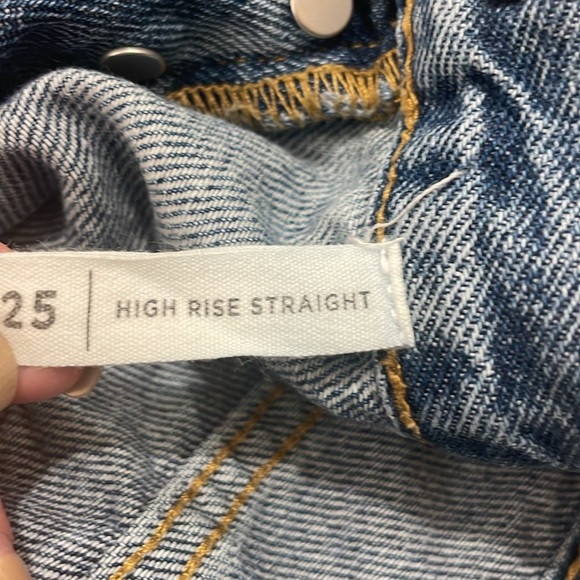 Women's Pacsun High Rise Straight Denim Jeans, Size 25 - Picture 12 of 16